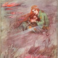 Painting of the Irish mythical character Deirdre