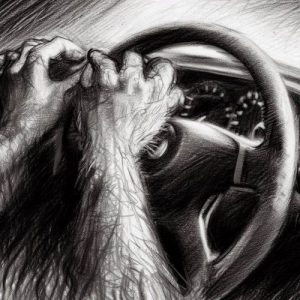 A hand drawing of the purported Hairy Hands of Dartmoor