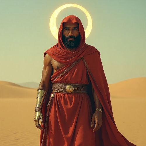 Hubal as a pre-Islamic Arabian god, envisioned as a powerful desert deity rather than an idol.