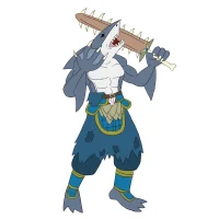 Modern artistic representation of the Hawaiian Shark God Kamohoali'i