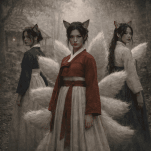 Kumiho, the nine-tailed fox spirit from Korean mythology.