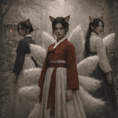 Kumiho, the nine-tailed fox spirit from Korean mythology.