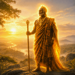 Odomankoma manifested as a divine Ashanti elder