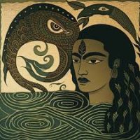 Modern art representing Samoan icon Sina