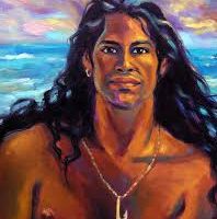 Painting of the Hawaiian Sky God Wakea