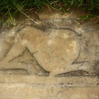 Carving of the Irish and Scottish beast Dobhar-Chu