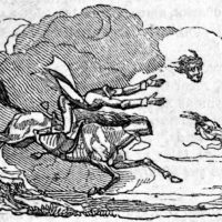 Drawing of the Irish spirit Dullahan