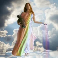 Mythlok - Enkhi modern Modern Painting of the Basque goddess Ekhi