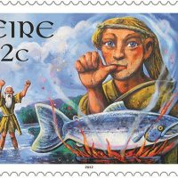 Stamp of the Irish warrior leader Fionn Mac Cumhaill
