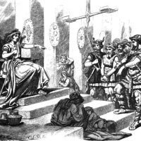 Mythlok - Forseti traditional Drawing of the Norse god Forseti