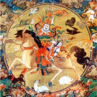 Painting of the Tibetan and Bhutanese king Geser