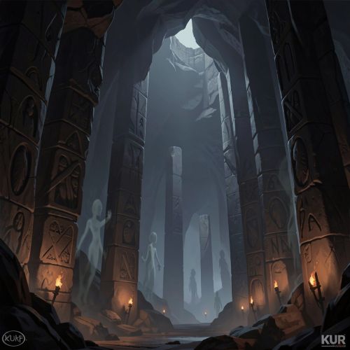 ur, the Sumerian underworld, vast subterranean cavern beneath ancient Mesopotamia