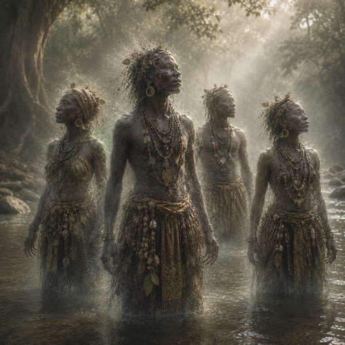 Spirits Mbanza in a Central African clearing