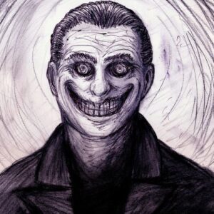 Supposed drawing of the Smiling Man