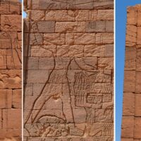 Wall carving of the Nubian god Apedamak