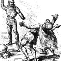 Drawing of the Norse Stone giant Hrungnir