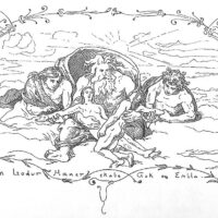 Mythlok - Lodurr art Drawing of the Norse God Lodurr