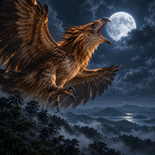 Minokawa, the colossal mythical bird of Bagobo tradition in the Philippine