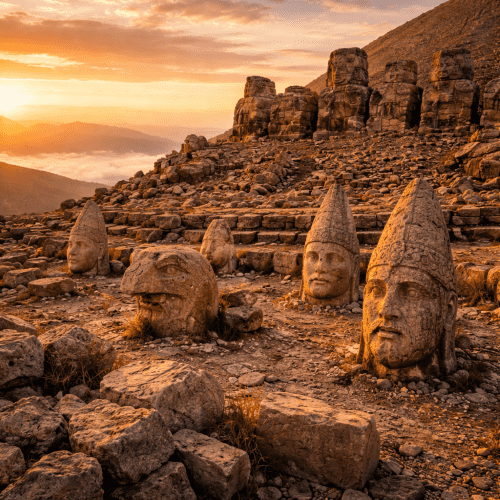 Mount Nemrut (Nemrut Dağı) summit terrace in southeastern T&uuml;rkiye