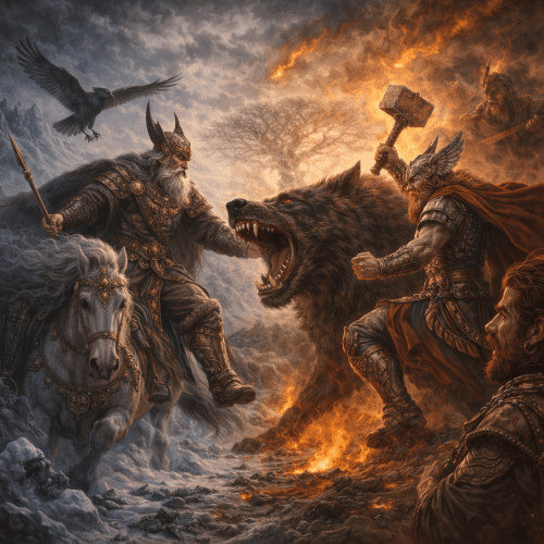A scene from the Norse Prose Edda
