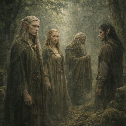 Sidhe with ethereal beauty, pale radiant skin, piercing otherworldly eyes,