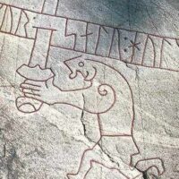 Mythlok - Sigurd ancient carving Ancient stone carving of Sigurd