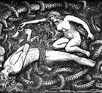 Painting of the Norse goddess Sigyn