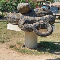 Statue of the Amazonian spirit of Yacumama