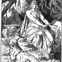 Mythology - Garmr drawing Drawing of the Norse Garmr