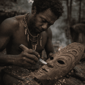 scene inspired by Banks Islands mythology