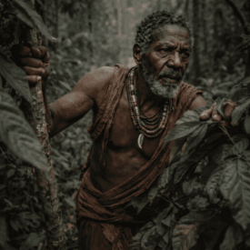 Cultural imagery representing Beti-Pahuin mythology.