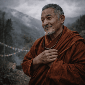 Cultural imagery representing Bhutanese mythology.
