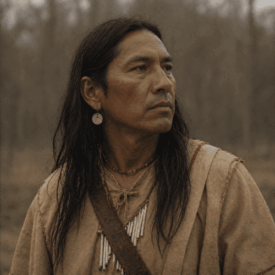 Chickasaw mythology represented through cultural storytelling and community life.