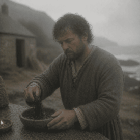 A cultural scene inspired by Cornish mythology