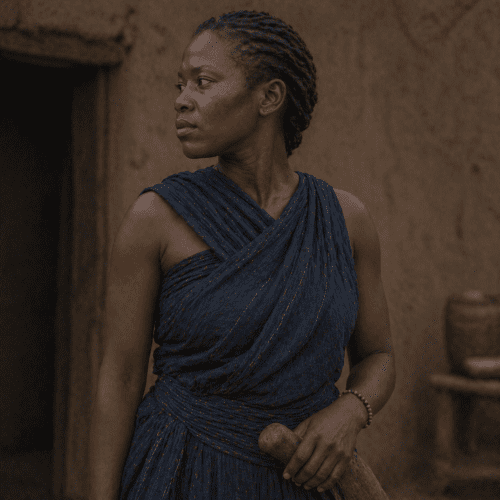 A cultural scene inspired by Dahomey mythology