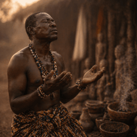 A cultural scene inspired by Fon mythology