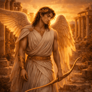 Anteros in golden light at sunset