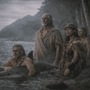 Hawaiian ancestor spirits Aumakua at twilight