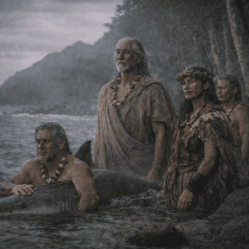 Hawaiian ancestor spirits Aumakua at twilight