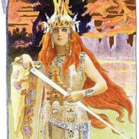 Painting of the Germanic queen Brunhilde