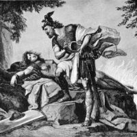 Painting of the Germanic queen Brunhilde