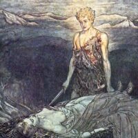 Painting of the Norse Valkyrie Brynhildr