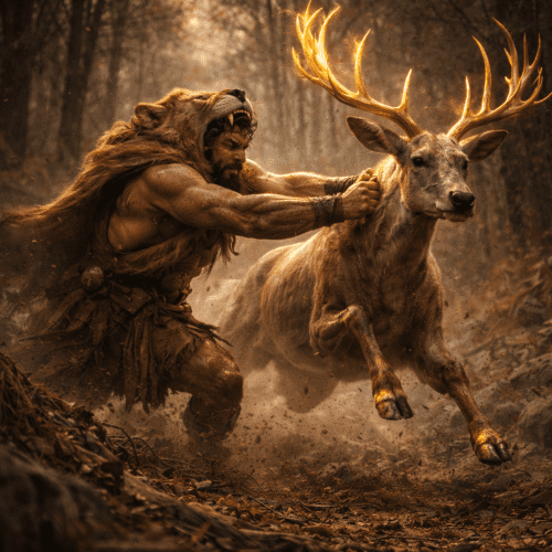 Hercules Capturing the Ceryneian Hind