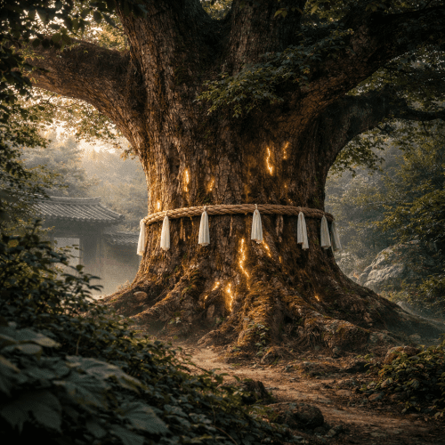 Dangsan Namu, an ancient Korean guardian tree at a village entrance,