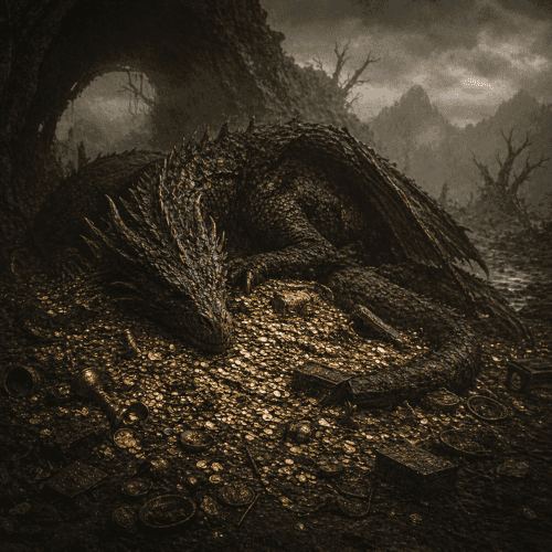 Guarding treasure as the aftermath of Fafnir's Curse
