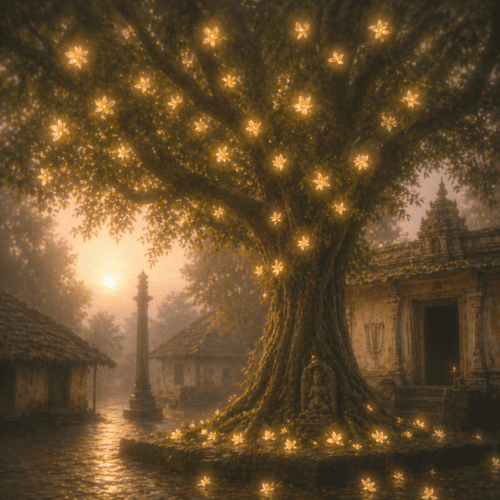 Kalpavriksha in a temple complex