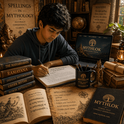 Checking spellings in mythology