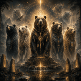 Bears_ Mythological bears in a sacred space