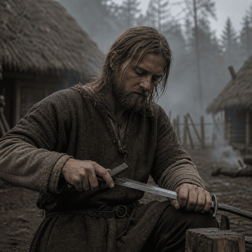 A cultural scene inspired by Germanic mythology