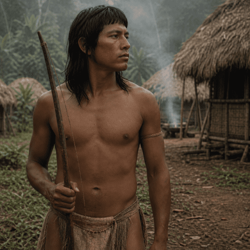 A cultural scene inspired by Guarani mythology